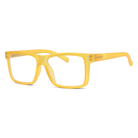 Eyekepper Oversized Reading Glasses Square Large Frame Readers for Men and Women - Yellow +2.25