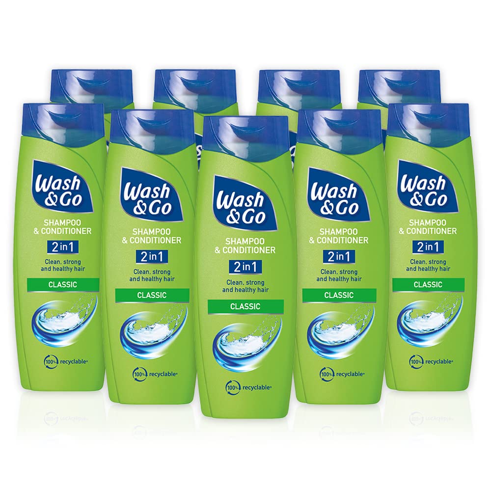 Wash & Go 2 in 1 Classic Shampoo and Conditioner X 9 bottles