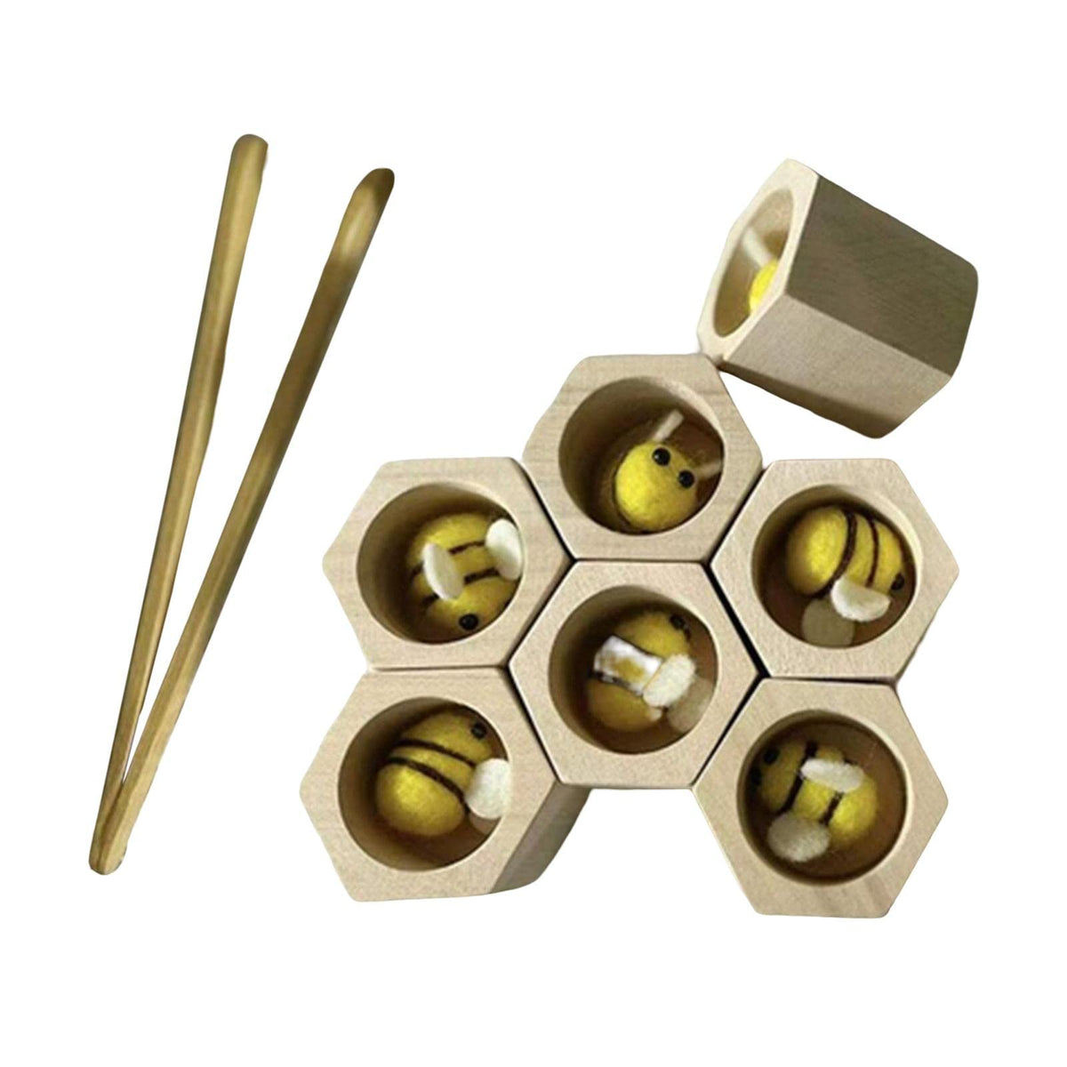 Colcolo Beehive Game Matching Game Fine Motor Skill Toy Wooden Toy Animals Early Education Toy for Kids Infant Toddlers Xmas Gifts