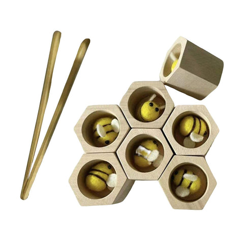 Colcolo Beehive Game Matching Game Fine Motor Skill Toy Wooden Toy Animals Early Education Toy for Kids Infant Toddlers Xmas Gifts