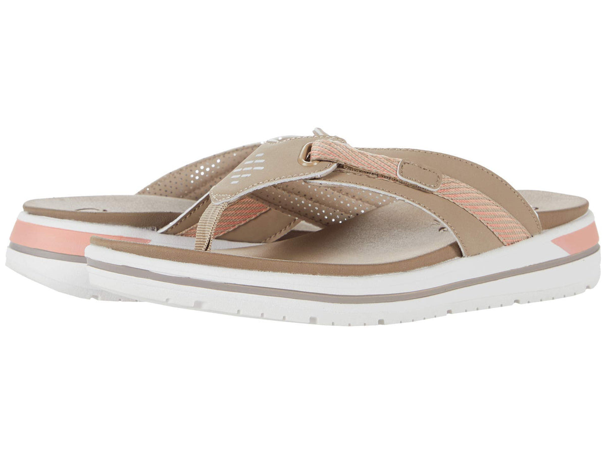 Skechers Women's INTERGRADES-Brighter Days Flip-Flop, Taupe/Peach, 11