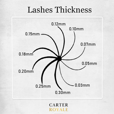 Carter Royal Russian Volume Silk Individual 16 Pairs Eyelash Extensions Volume Curl Natural Look False Eyelashes Fluppy Styles Lashes Easy to Stick For Daily Use And Party Lashes - C-0.07 (11mm)