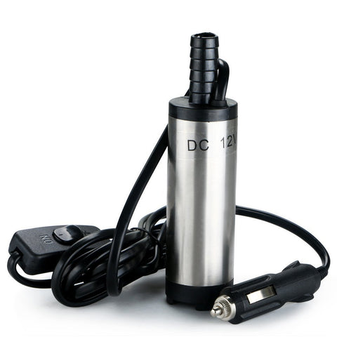 flintronic Water Pump,DC 12V 38MM Port Stainless Steel Submersible Diesel Fuel Pump (Prohibited Gasoline & Flammable Liquids) Multi-Purpose Water Oil Transfer for Diesel Vehicles or Speed Boat