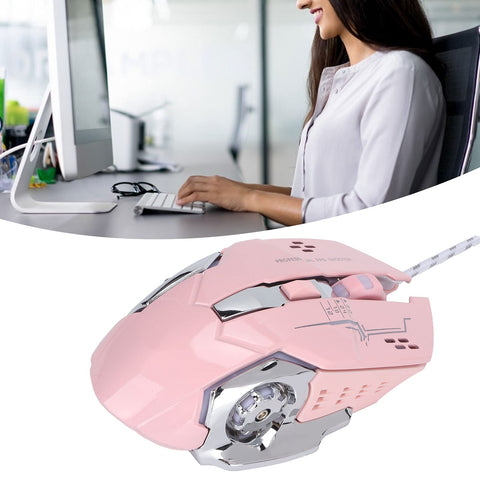 Gaming Mouse, Wired Ergonomic Gaming Mice with 6 Programmable Buttons, 7 RGB Luminous Backlit & Adjustable 3200DPI for Windows PC Gamers Desktop Laptop()