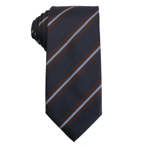 marysgift Brown Tie Man Tie Set Woven Silk Stain Wedding Business Luxury Ties On Single Striped School Ties, 603
