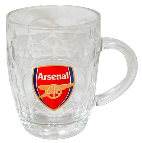 New Official Football Team Glass Pint Tankard Mugs (Various Teams to choose from!) Ideal Xmas gift for any fan! (Arsenal FC)