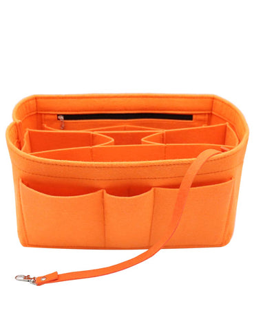 LEXSION Felt Insert Fabric Purse Organizer Bag, Bag Insert In Bag with Zipper Inner Pocket Fits Neverfull Speedy 8010 Orange SL