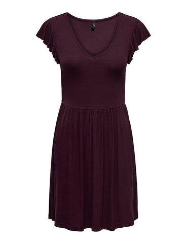 ONLY Women's Onlbelia S/L Dress JRS Mini, Port Royale, S