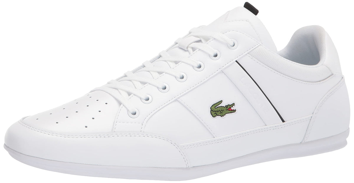 Lacoste Mens Chaymon Sneakers, White/Black, 12