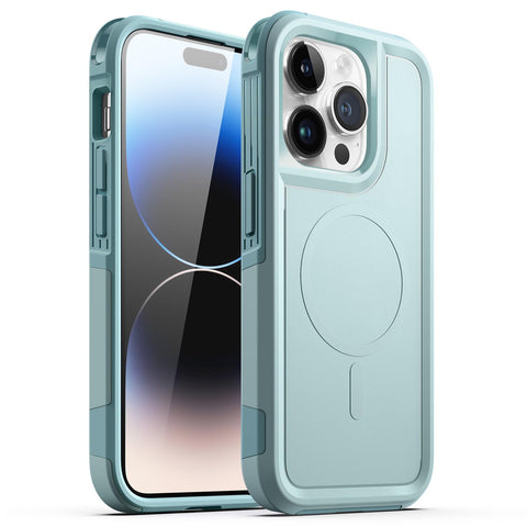 JETech Case for iPhone 14 Pro Max 6.7-Inch Compatible with MagSafe, Heavy Duty Dual-Layer Rugged Protection, Shockproof Protective Tough Phone Magnetic Cover (Mint Green)