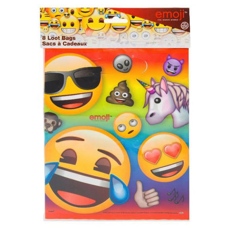 Emoji Party Loot Bags | 11" x 7" | 8 Pcs
