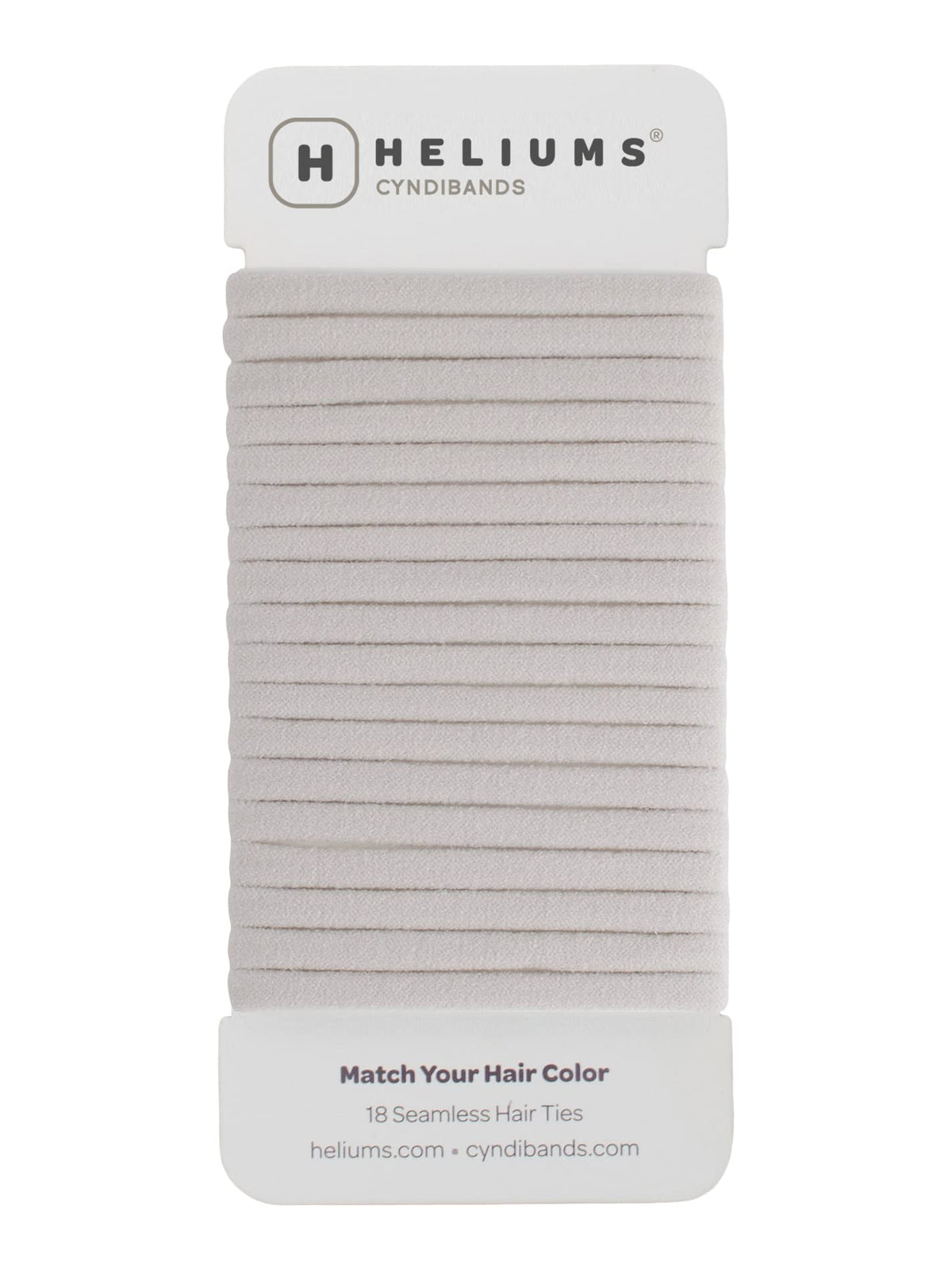 Heliums Seamless Hair Ties - Ash Blonde - Skinny 6mm No Damage Ponytail Holders, 1.75 Inch, Medium Hold for Thin to Normal Hair - 18 Pack
