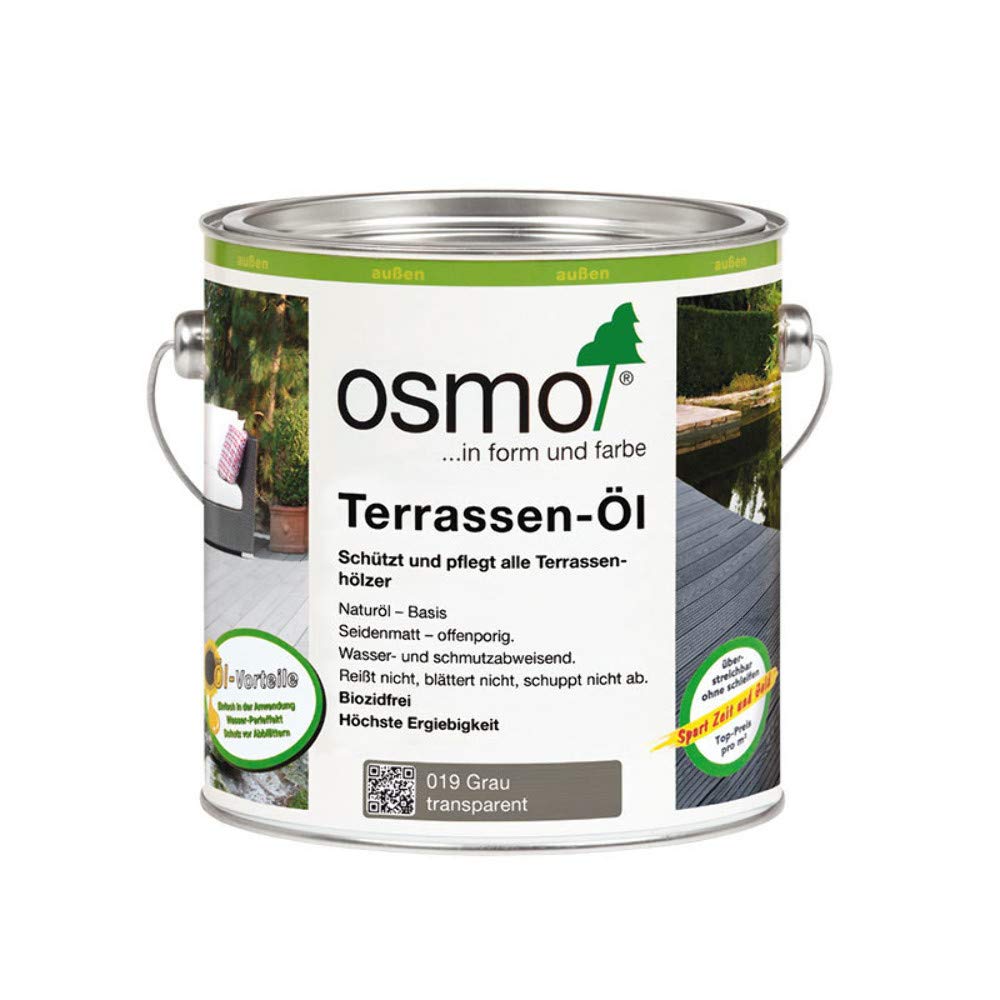 Osmo Grey Exterior Wood & Decking Oil 019 2.5ltr