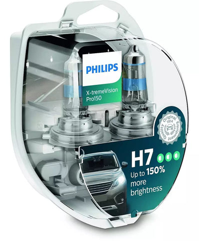 Philips X-tremeVision Pro150 Xtreme Vision Pro 150 Car Headlight Bulbs H7 (Twin)