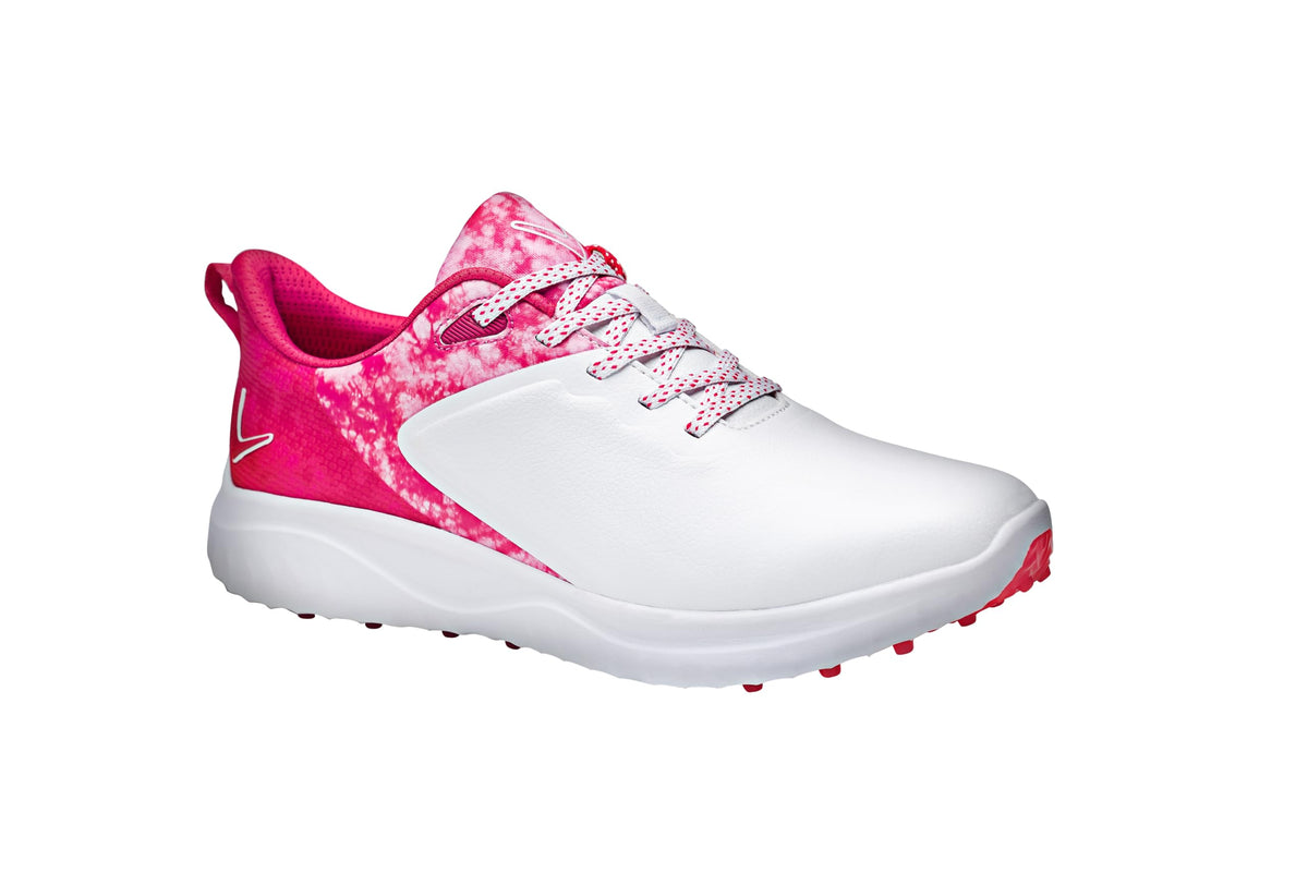 Callaway Women's Golf Shoe, White Pink, 6.5