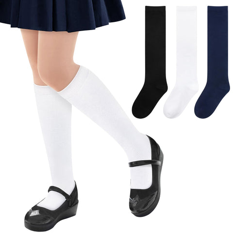 qikqik Girls Socks 10-12 Years Old Girls Knee High Socks for Girls Socks 8-10 Years Old Long Socks for Girls Youth Soccer Socks