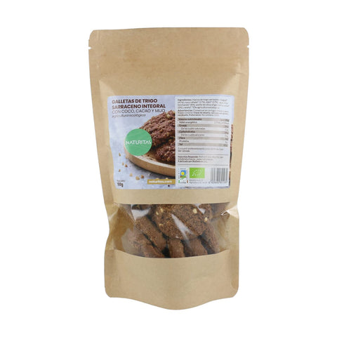 Organic buckwheat cookies with coconut, cocoa and whole grain millet 180 g