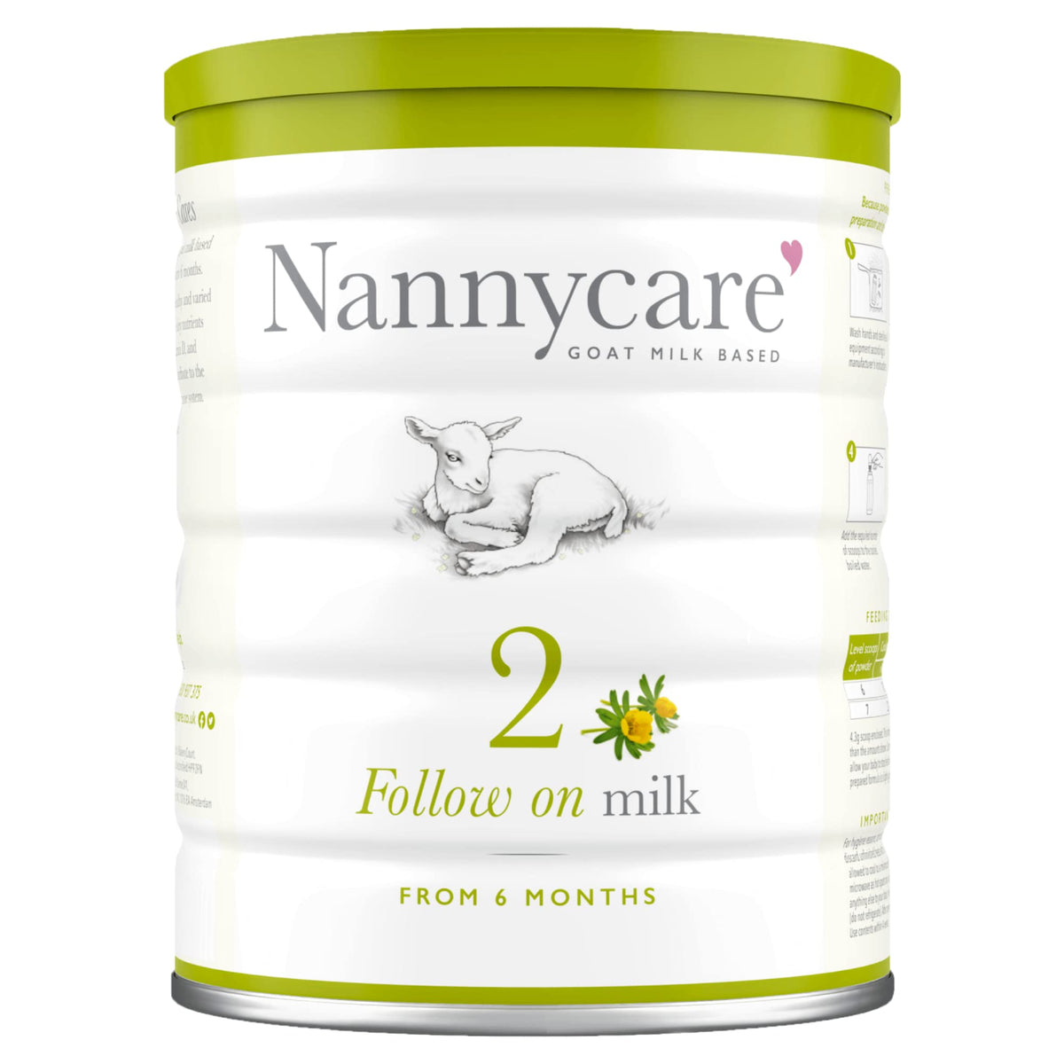 NANNYCARE Goats Milk Follow On Milk - Stage 2 (6-12 months) Follow On Milk made from full cream goat milk. Nutritionally tailored Nanny care goat milk powder with Vitamin D - 900g