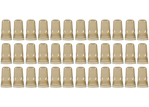 (Pack of 36) Universal Liquor Pourer Covers, Translucent Pour Spout Dust Cap Covers by Tezzorio