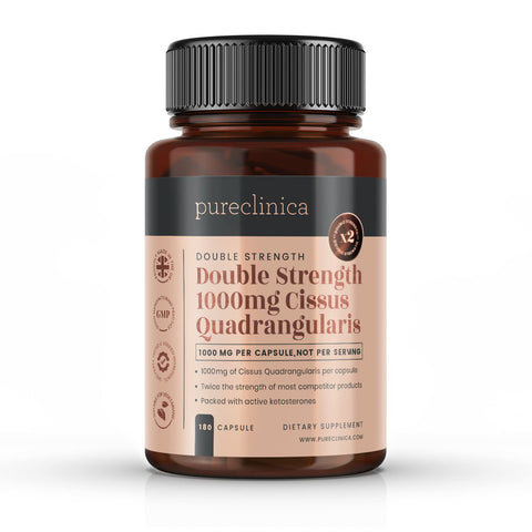 Double Strength Cissus Quadrangularis 1000mg x 180 Veggie Capsules -Up to 6 Months Supply