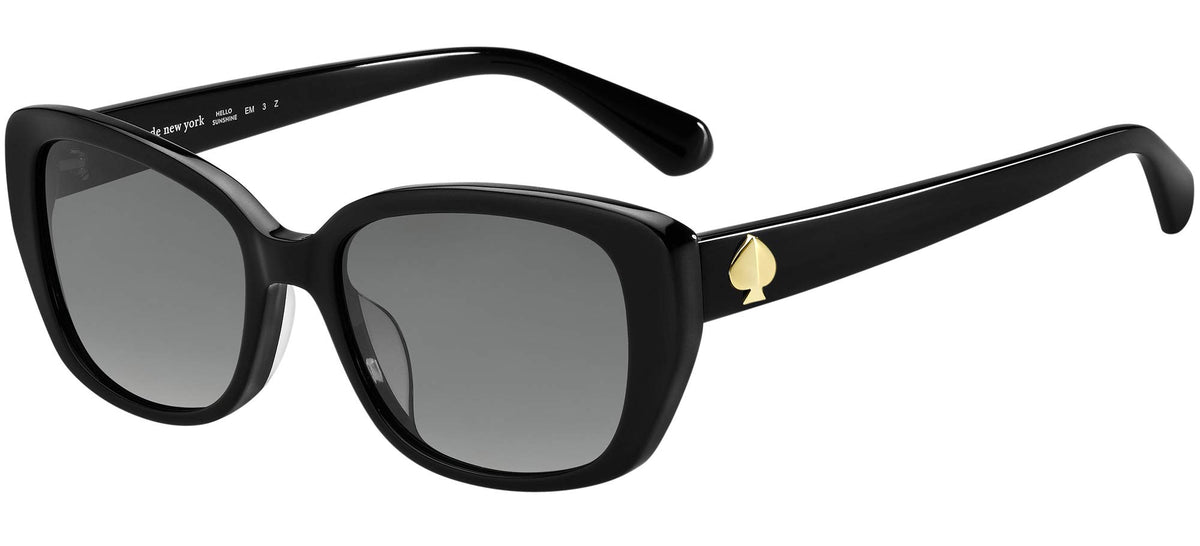 Kate Spade Kenzie/G/S Sunglasses, Black, 53