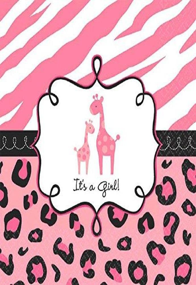 "It's a girl" Sweet Safari Luncheon Napkins