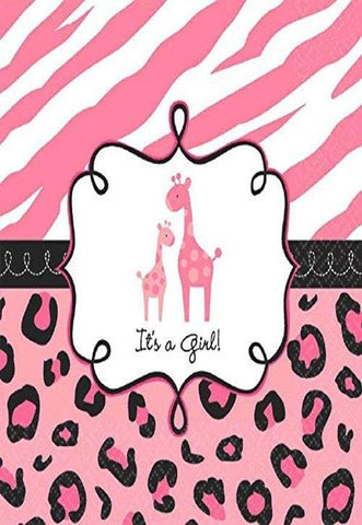 "It's a girl" Sweet Safari Luncheon Napkins