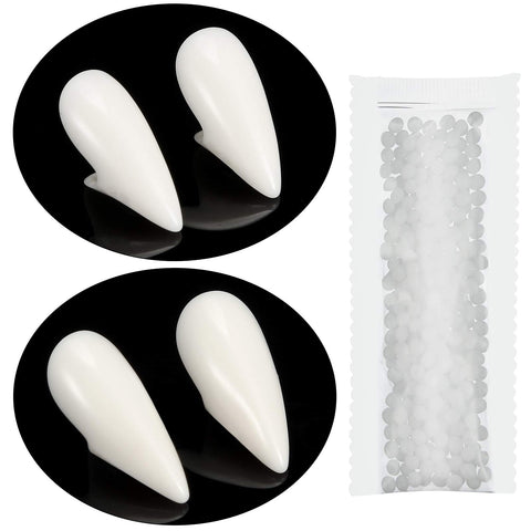 Sumind Vampire Teeth 2 Sizes Vampire Fangs Halloween Party Cosplay Vampire Fang with Adhesive Fake Vampire Prop Teeth Zombie Denture for Halloween Cosplay Costume Party Prop Favors