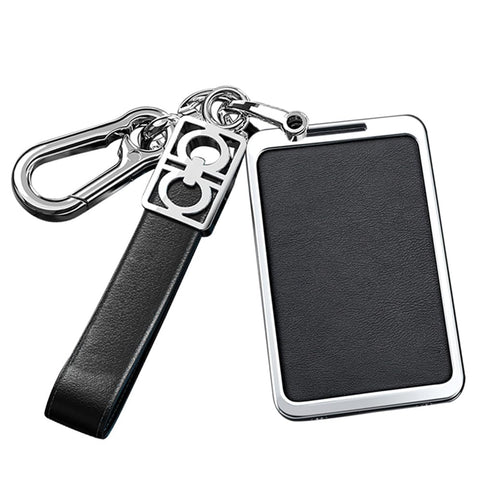 ontto Key Card Cover Fit for Lexus Key Card Holder Metal Frame Car Key Bag Leather Key Shell for LX570 LS460 LX600 Car Accessories Black