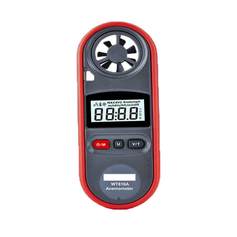 Digital Anemometer LCD Handheld Wind Speed Meter Windmeter Air Flow Velocity Measurement Thermometer for Windsurfing, Sailing, Fishing, Kite Flying and Mountaineering etc