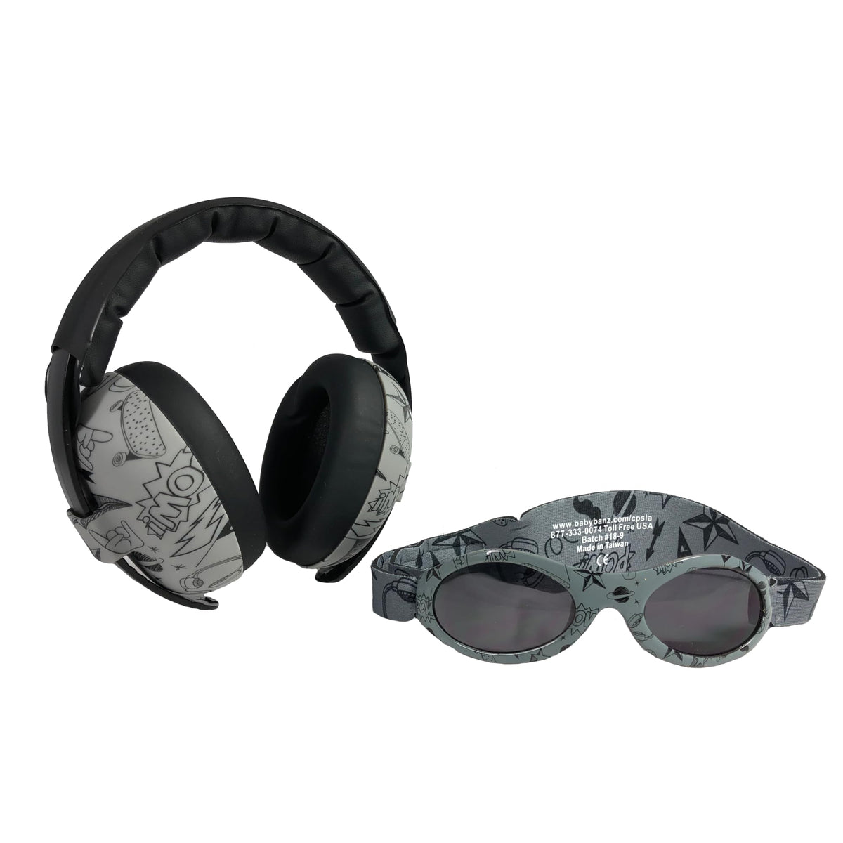 BANZ Baby Earmuffs & Sunglasses 0-36 Months - Noise Cancelling & UV Protection