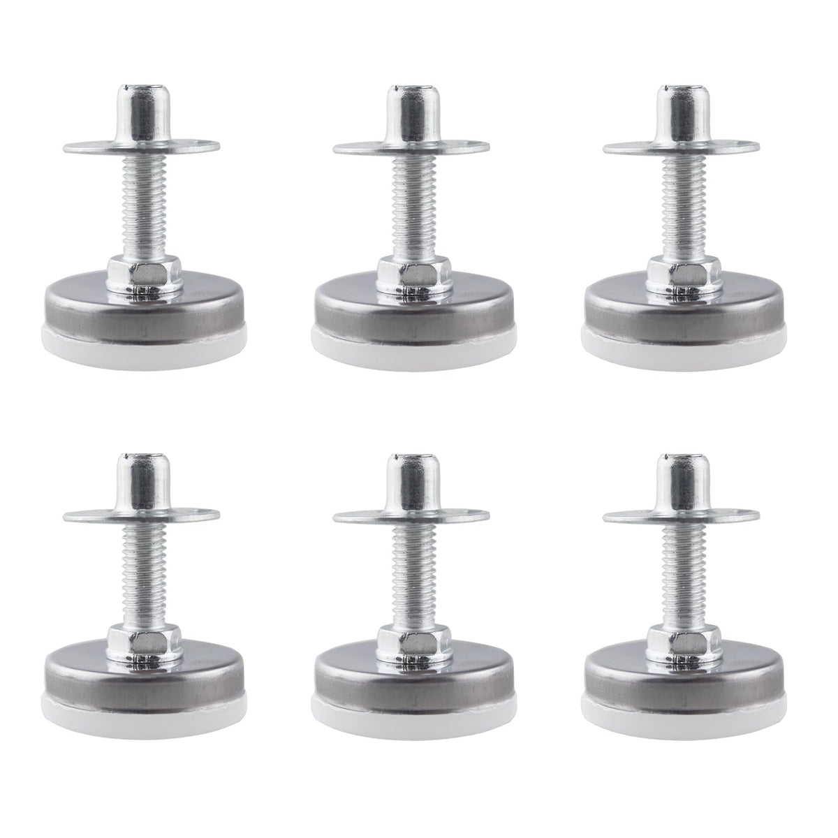 Maxmoral 6pcs Adjustable Leg Levelers Furniture Leveling Feet M6 Thread Heavy Duty Couch Table Chair Leveling Feet for Indoor, Outdoors