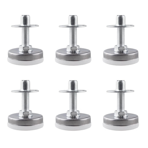 Maxmoral 6pcs Adjustable Leg Levelers Furniture Leveling Feet M6 Thread Heavy Duty Couch Table Chair Leveling Feet for Indoor, Outdoors