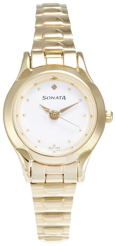 Sonata Women's Analog Black Dial Watch