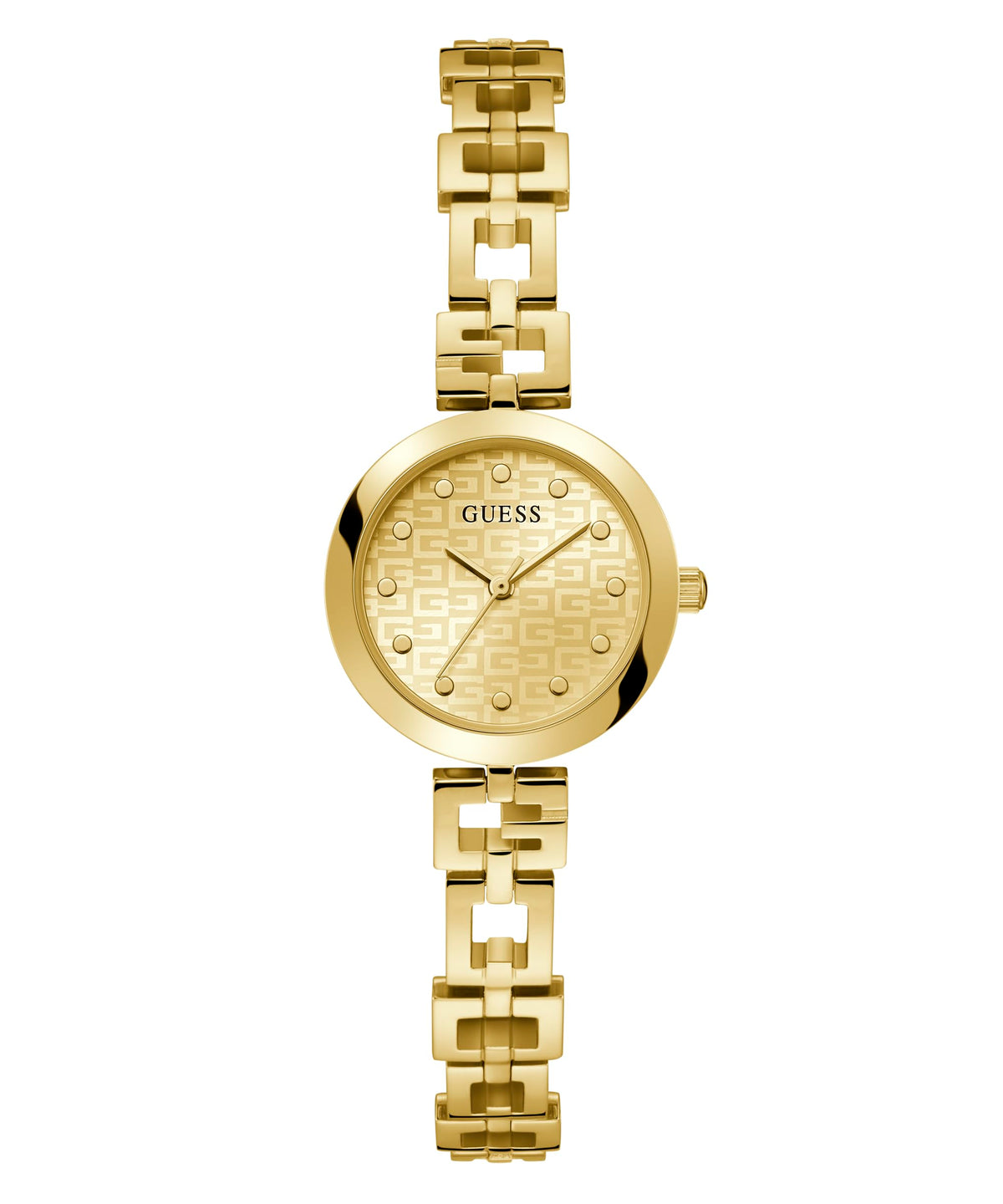 GUESS Ladies 26mm Watch - Gold Tone Strap Champagne Dial Gold Tone Case