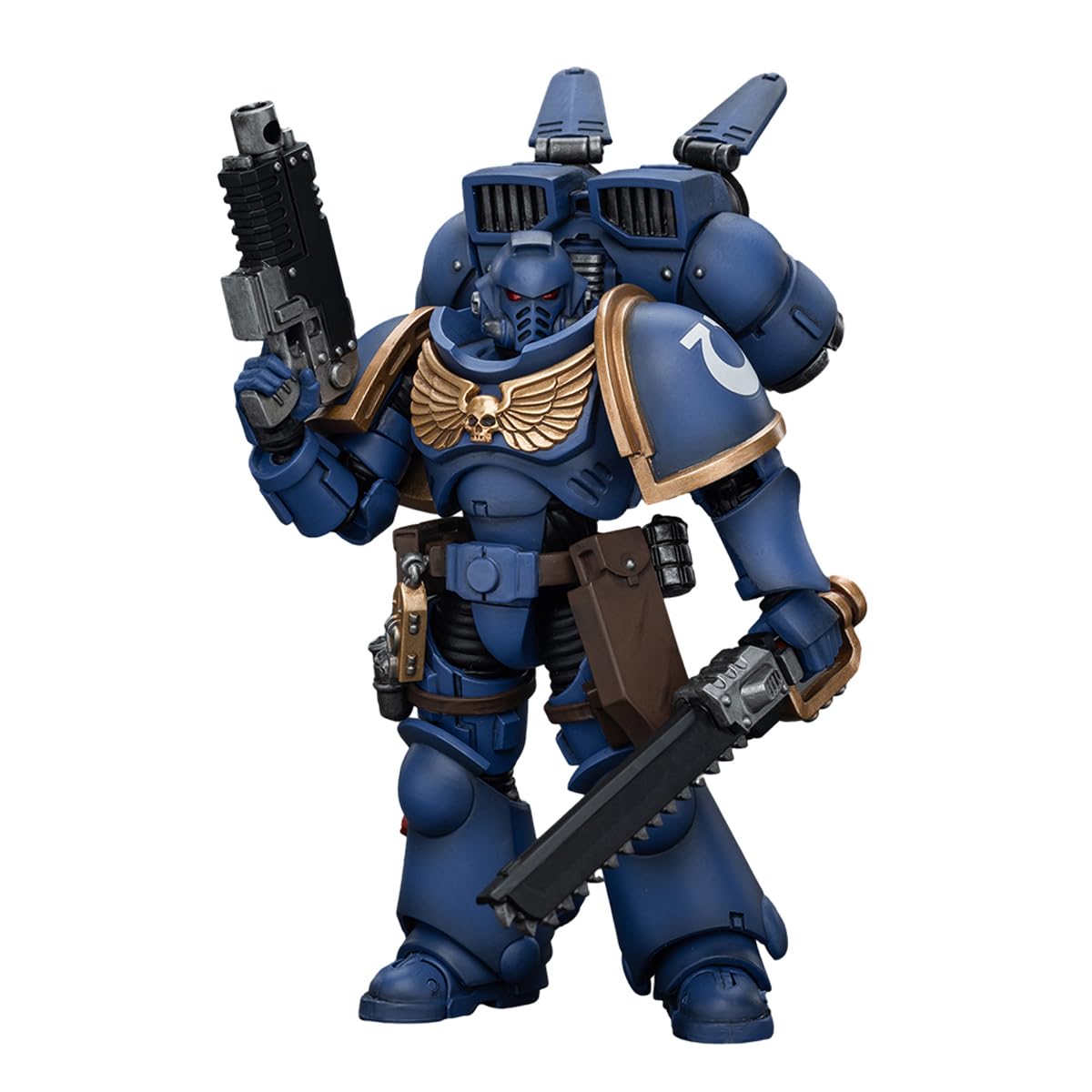 JOYTOY Warhammer 40K Space Marines Ultramarines Jump Pack Intercessors Intercessor 2, 1:18 Scale Action Figure Mecha Joy Toy Collection Model 4.8 inch