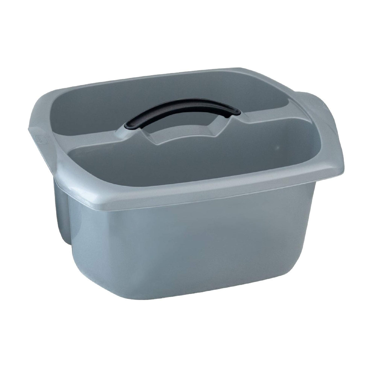 Addis 518523 Eco 100% Recycled Plastic Utility Cleaning Caddy with Twin Compartment and Handle, Light Grey, 9 litres