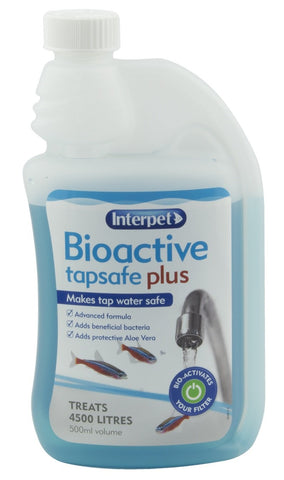 Interpet Bioactive Tapsafe Aquarium Water Dechlorinator & Conditioner, 500 ml, Keeps Fish Safe, Fast Acting, Removes Harmful Toxins from Tap Water Before Adding to Your Tank