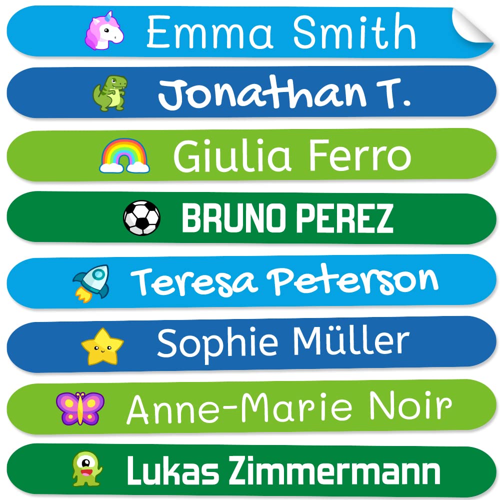 Haberdashery Online 50 Mini Labels - Size: 4.2x0.5cm, Colour 5, Durable Vinyl, Versatile for School, Sports, Home & Hospital Use