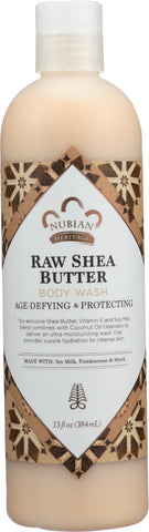 Nubian Heritage Raw Shea Butter Body Wash, Age-Defying & Protecting, 13 Oz (Pack of 3)