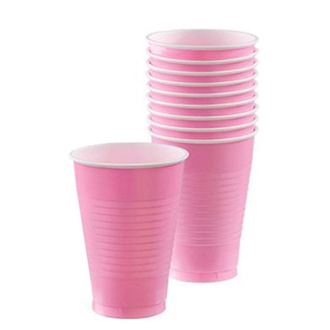 Amscan Durable Plastic Cups, 50 Count (Pack of 1), New Pink