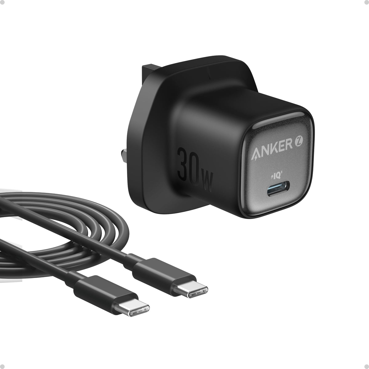 30W USB C Plug, Anker Zolo Compact GaN USB C Charger, Enhanced Temperature Control, Compact Design and 3X Faster Charging, Compatible with iPhone, iPad, Samsung, Pixel, and More
