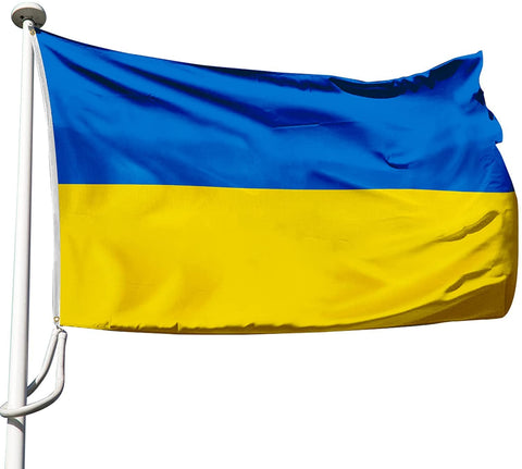 Ukraine Blue and Yellow Large National Country Flag For Supporting Nations Football Rugby Sports Teams (90cm x 150cm)