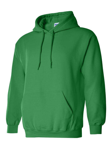 Gildan Blank Hoodie - Hooded Sweatshirt - Unisex Style 18500 Adult Pullover Irish Green