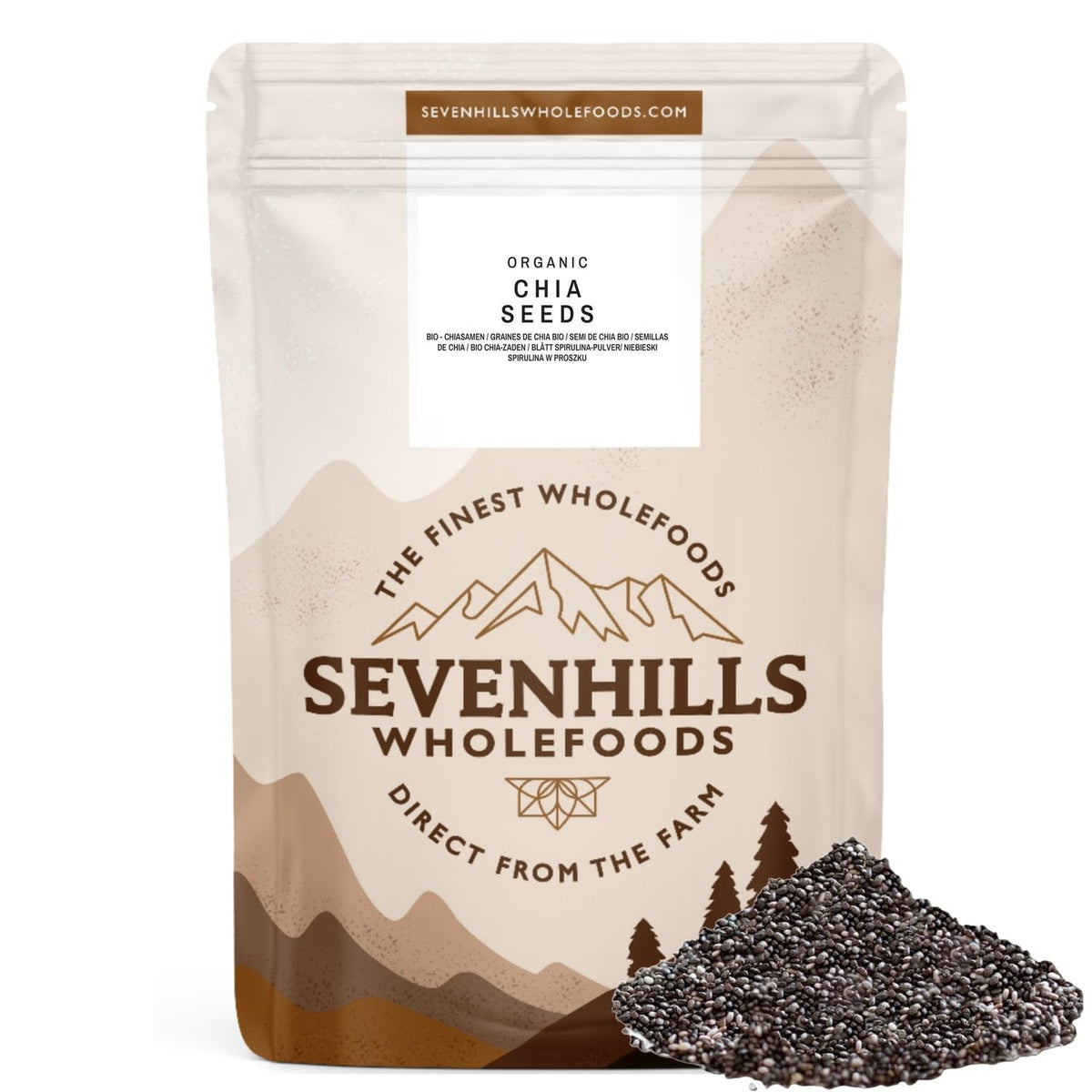 Sevenhills Wholefoods Organic Chia Seeds 1kg