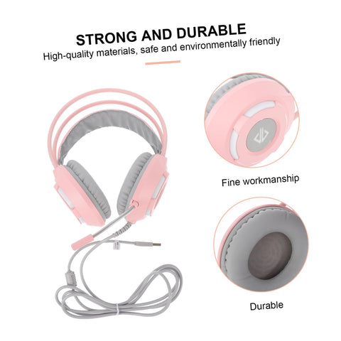 UKCOCO Wired Cat Headphones Pc Headphones Plastic Child Eat Chicken Computer Cat Earphones