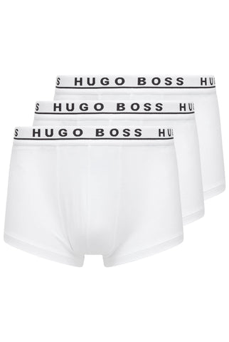 Hugo Boss Mens Boxer Shorts Underwear Trunk 3P 50325403 Size S White