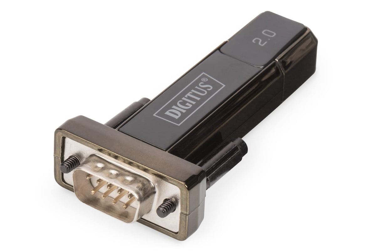 DIGITUS USB to serial adapter - RS232 converter - USB 2.0 Type-A to DSUB 9M - FTDI FT232RL chipset - Incl. 80 cm cable