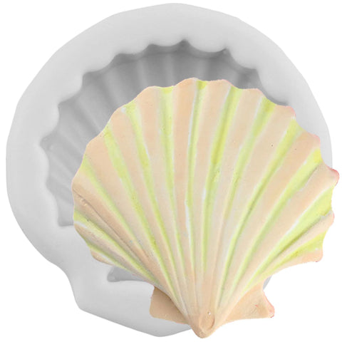 MINFEIDMS Marine Theme Fondant Moulds Seashell Silicone Mould for Sugar Cake Decorating Cupcake Topper Candy Chocolate Gum Paste Polymer Clay