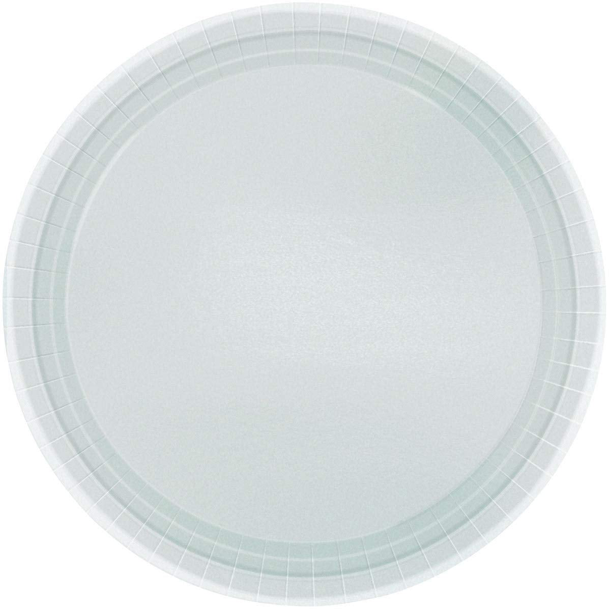 Amscan Luncheon Plates Party Supplies, One Size, Silver